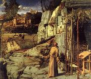 BELLINI, Giovanni St.Francis in the desert oil painting